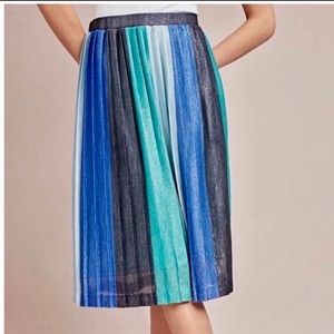 Anthropologie Shimmery pleated Skirt